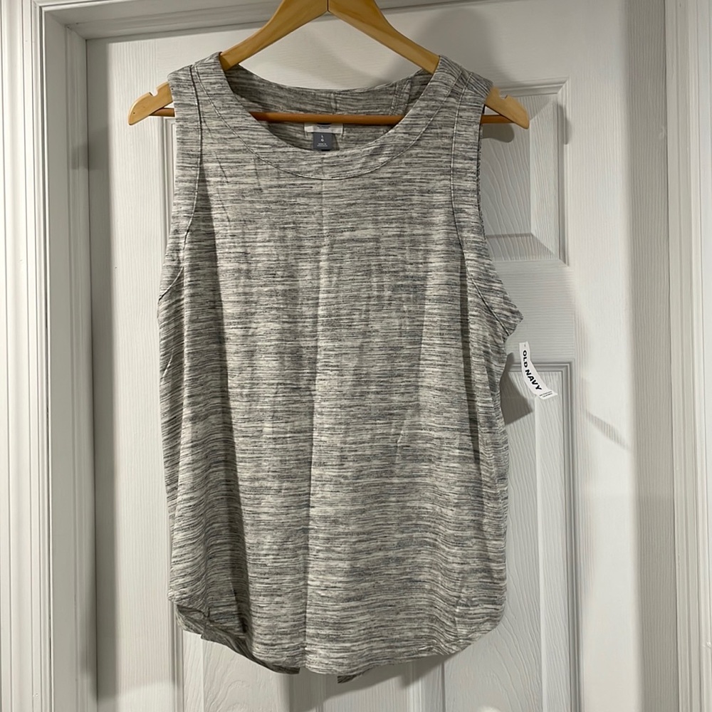 NWT Old navy Heather gray split back tank size large